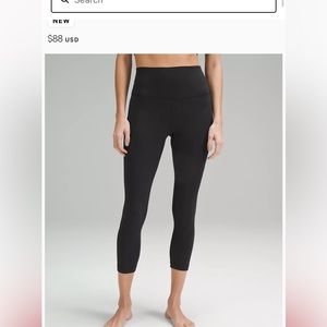 Lululemon Align Cropped Black Leggings